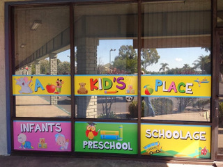 Preschool window graphics La Habra CA
