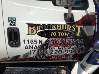 Tow truck vehicle wraps and graphics Orange County