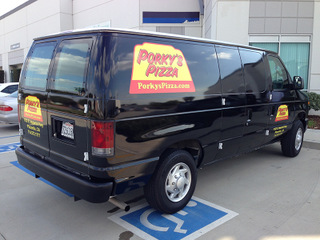 Pizza delivery vehicle graphics Fullerton CA
