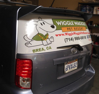 Vehicle vinyl window perf Brea CA