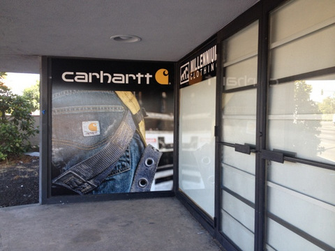 Vinyl wind cling for retail stores in Orange County
