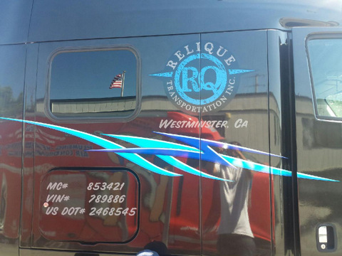 Advertise with semi truck graphics in Orange County