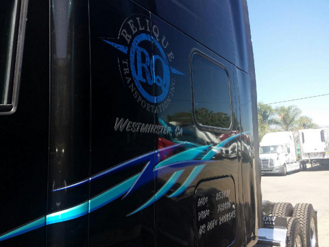 Semi truck and trailer graphics Orange County
