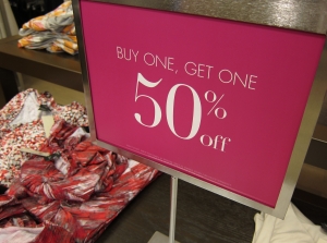 Holiday retail store sale signs Orange County