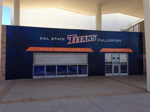 Wall wraps for school gyms and concession stands in Orange County