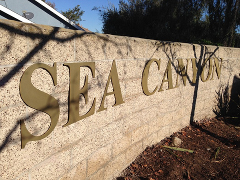 Aluminum wall lettering for HOAs in Orange County