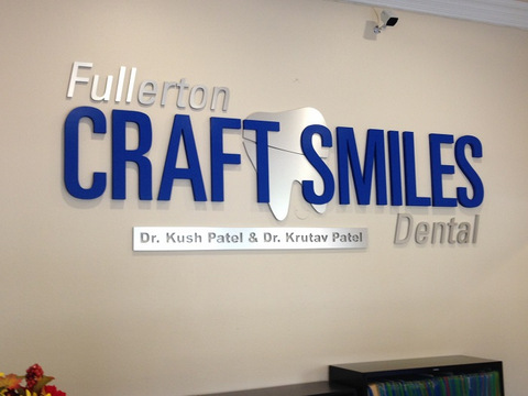 Lobby signs for dental offices in Orange County
