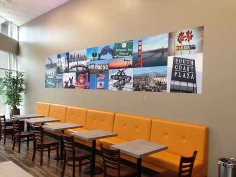 Restaurant vinyl wall graphics Orange County