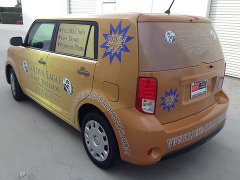 Vehicle Graphics for bail bond companies in Orange County