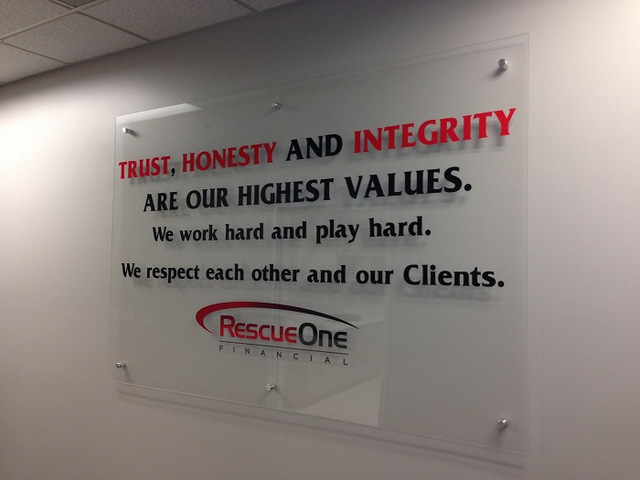 Core Value Acrylic panel signs for Orange County