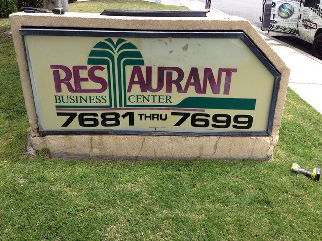 New facing for monument signs in Orange County