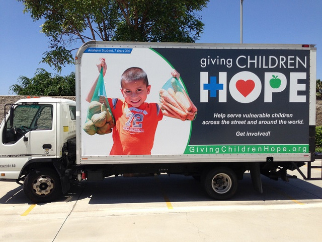Nonprofit box truck wraps Orange County