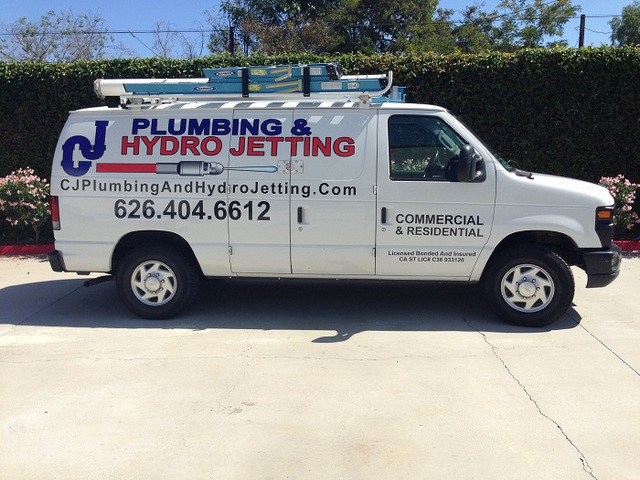 Van graphics for plumbing contractors in Orange County