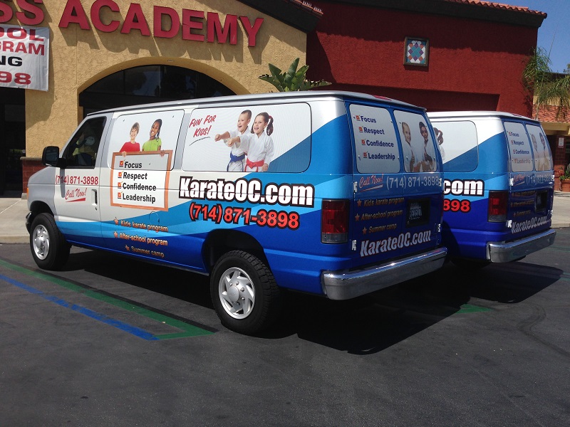 Karate School Van Wraps Orange County