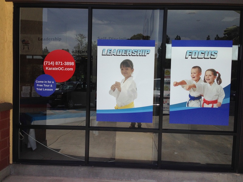Window Graphics for Karate Schools in Orange County