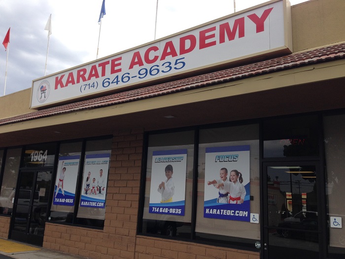 Karate School Window Graphics Orange County