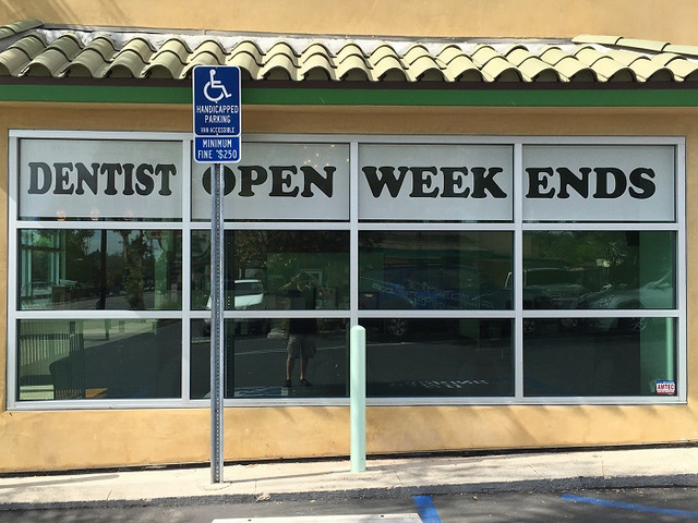 Window graphics for dental offices in Orange County