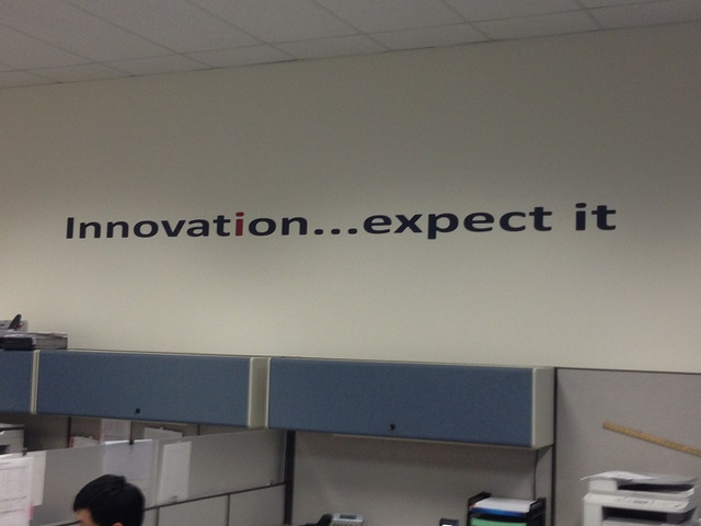 Vinyl wall lettering for offices in Orange County CA
