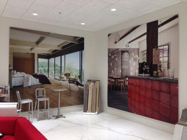 Showroom wall murals for Orange County businesses