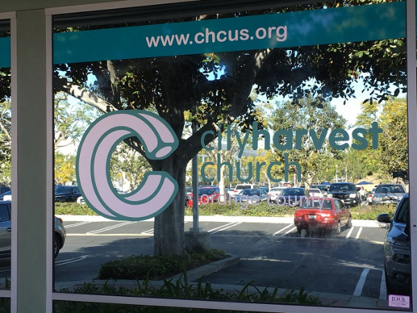 Window graphics for churches in Orange County CA