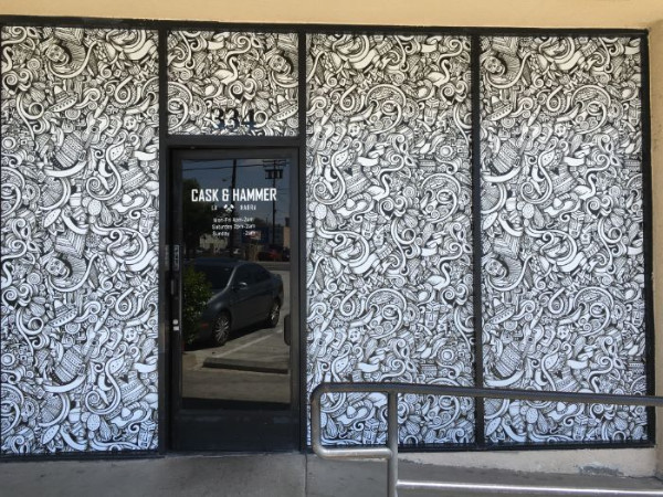 Full vinyl window wraps for restaurants in Orange County CA