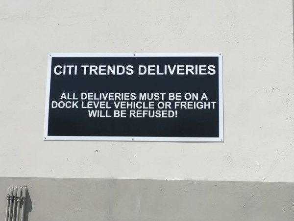 Loading Dock signs for Warehouses in Orange County CA