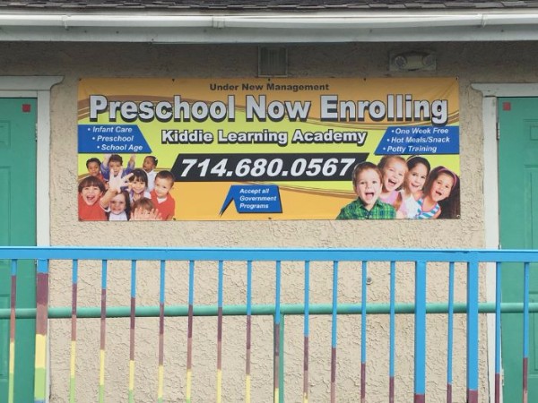 Banners for child care centers in Fullerton CA