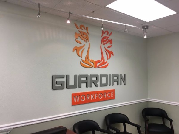 Three dimensional letter lobby signs in Orange County CA