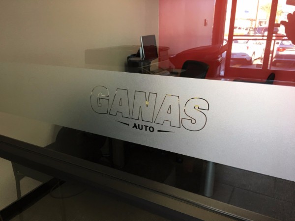Frosted and etched window graphics in Los Angeles County CA