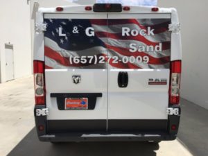Low-cost commercial van graphics in Orange County CA
