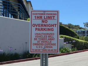 Commercial Parking Lot Signs for Property Managers in Orange County CA
