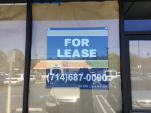 Window Signs for Commercial Properties in Orange County CA