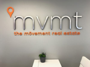 3D Logo Lobby Signs with Brushed Metal Orange County CA
