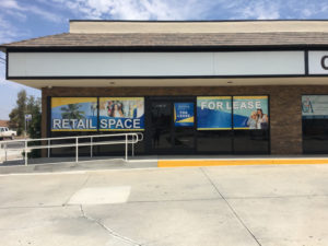 Retail Space and For Lease Window Graphics Anaheim CA