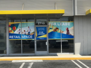 Tenant For Lease Window Graphics for Property Managers in Anaheim
