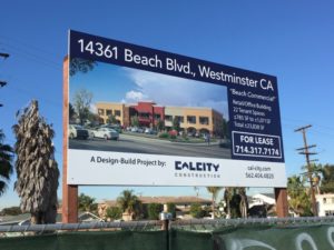 For Lease Signs for Construction Companies in Orange County CA