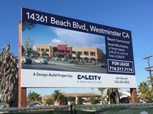 Commercial Property For Lease Signs for Construction Companies