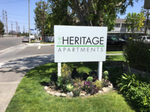 Custom designed apartment community signs Anaheim CA