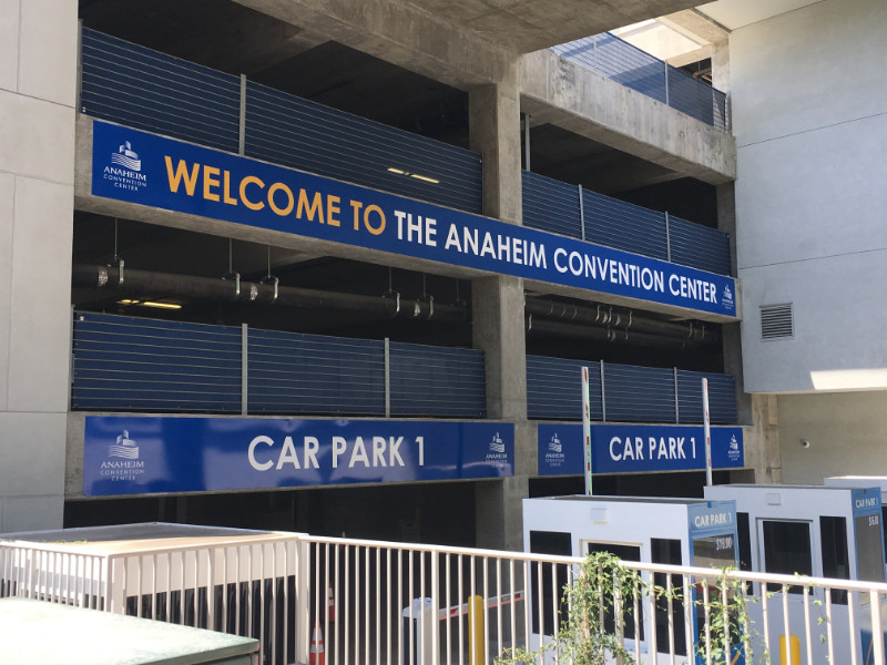 Signs and Graphics for Convention Center Parking Garages Anaheim CA