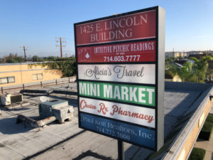 Pylon Signs for Shopping Centers Anaheim CA