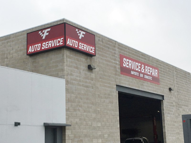 Auto repair signs and graphics Fullerton CA