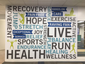 Physical therapy wall murals and graphics Brea CA