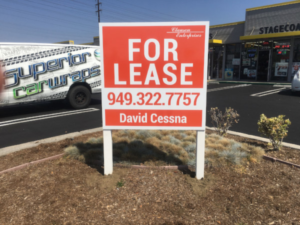 Graffiti-Free For Lease Signs in Anaheim CA