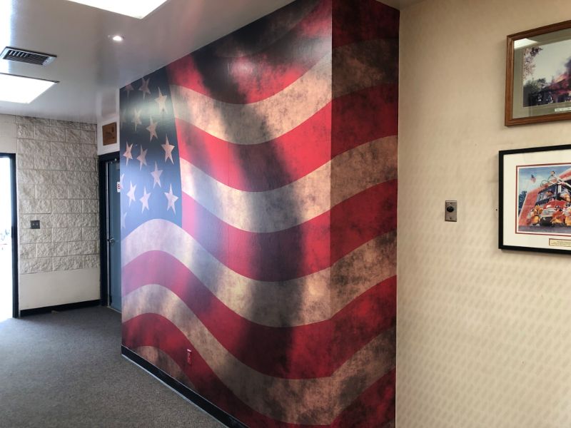Custom American Flag Wall Wraps | Orange County CA